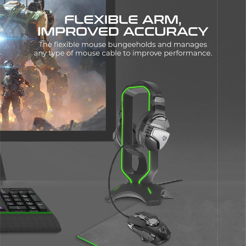 Vertux Extent Multi-Purpose Mouse Bungee With Headphone Stand & USB Hub - DataBlitz