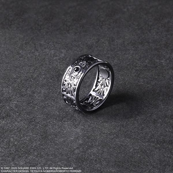 Final Fantasy VII Remake Black Silver Ring - Sephiroth Size 19 - DataBlitz