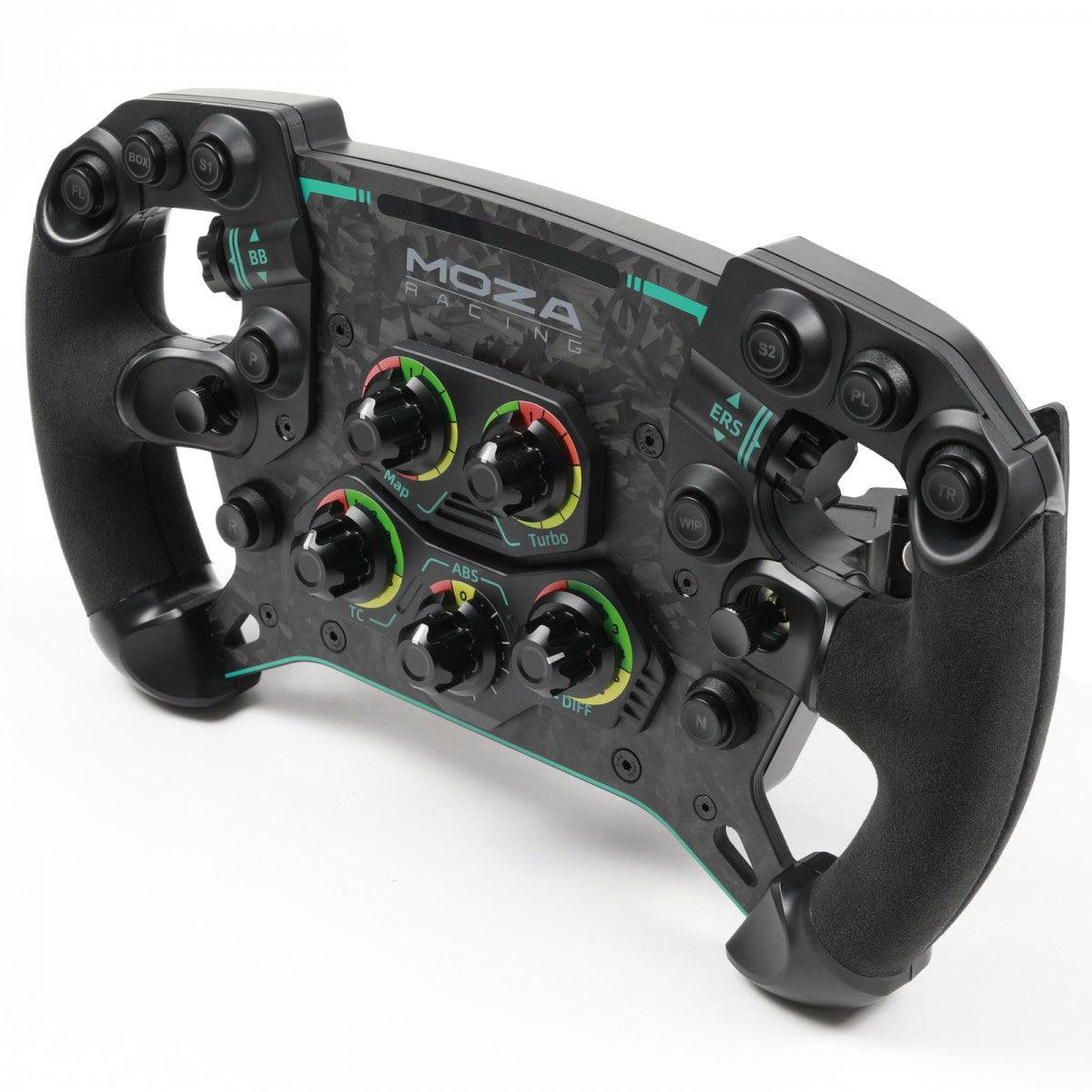 MOZA Racing GS Steering Wheel (RS08) + MOZA Racing R16 Direct Drive Wheel Base (Black) (RS031) + MOZA Racing RM Racing Dash (RS05) - DataBlitz