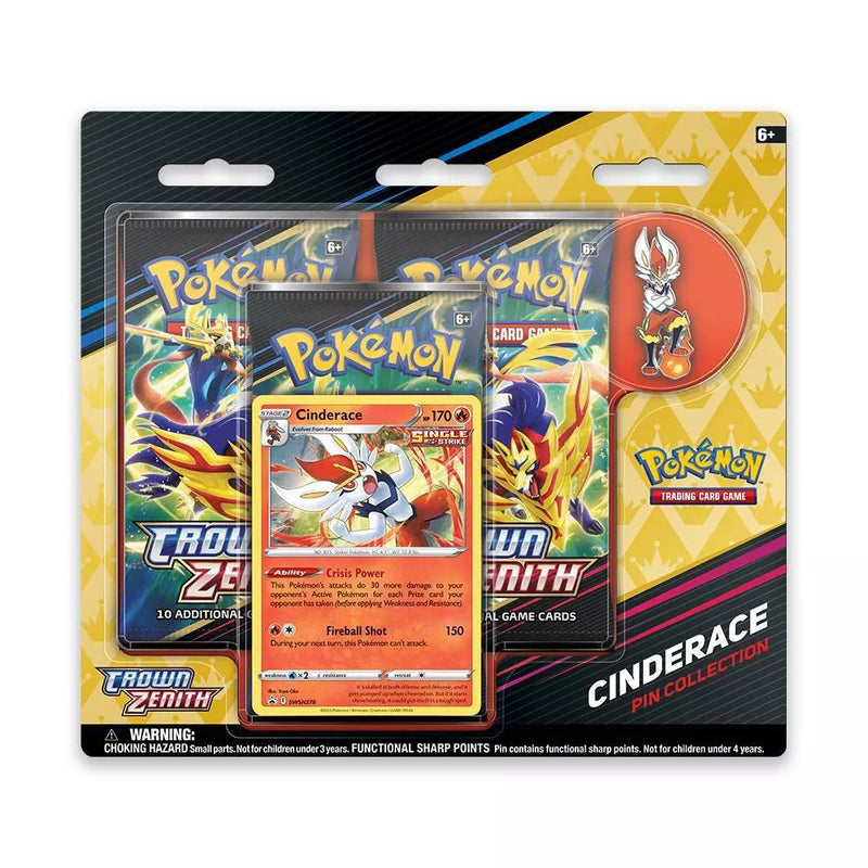 Pokemon TCG SS12.5 Sword & Shield Crown Zenith Pin Collection (Cinderace)