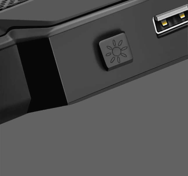 Vertux Glare Quiet Cooling Laptop Stand With Rainbow Led Lights Black - DataBlitz