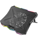 Vertux Glare Quiet Cooling Laptop Stand With Rainbow Led Lights Black - DataBlitz
