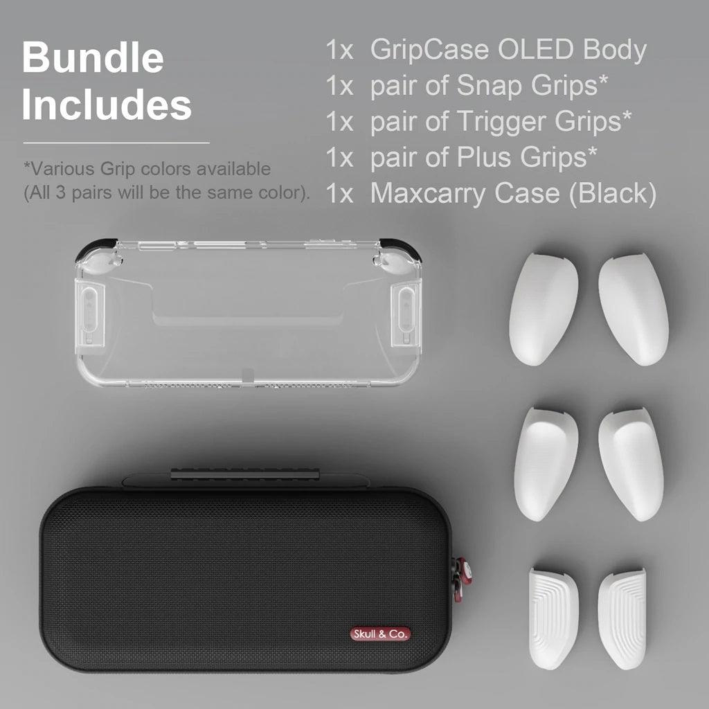 SKULL & CO. NSW GRIPCASE OLED BUNDLE FOR SWITCH OLED MODEL (INCLUDING MAXCARRY CASE) WHITE (NSGCSET2-OLED-WT) - DataBlitz