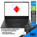 HP Omen 16-K0051TX Gaming Laptop (Shadow Black) | 16.1" FHD |  i5-12500H | 16GB RAM | 512GB SSD | RTX 3060 | Windows 11 Home | MS Office Home & Student 2021 | HP Omen Transceptor 15” Backpack (Black) - DataBlitz