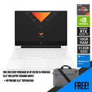 HP Victus 15-FB0041AX Laptop (Ceramic White) | 15.6”  FHD | Ryzen™ 7 5800H | 16GB RAM DDR4 | 512 GB SSD | RTX™ 3050 Ti | Windows 11 | HP Prelude 15.6”  Topload Bag - DataBlitz