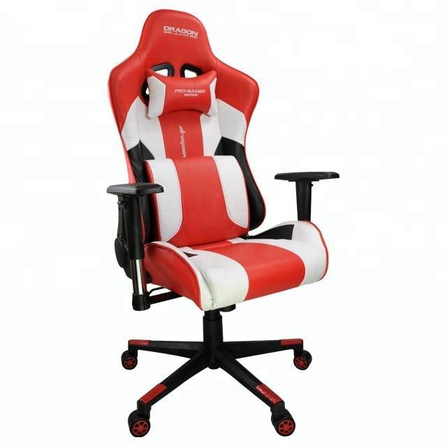 DRAGONWAR PRO-GAMER CHAIR WITH MASSAGE CUSHION GC-007 (RED) - DataBlitz