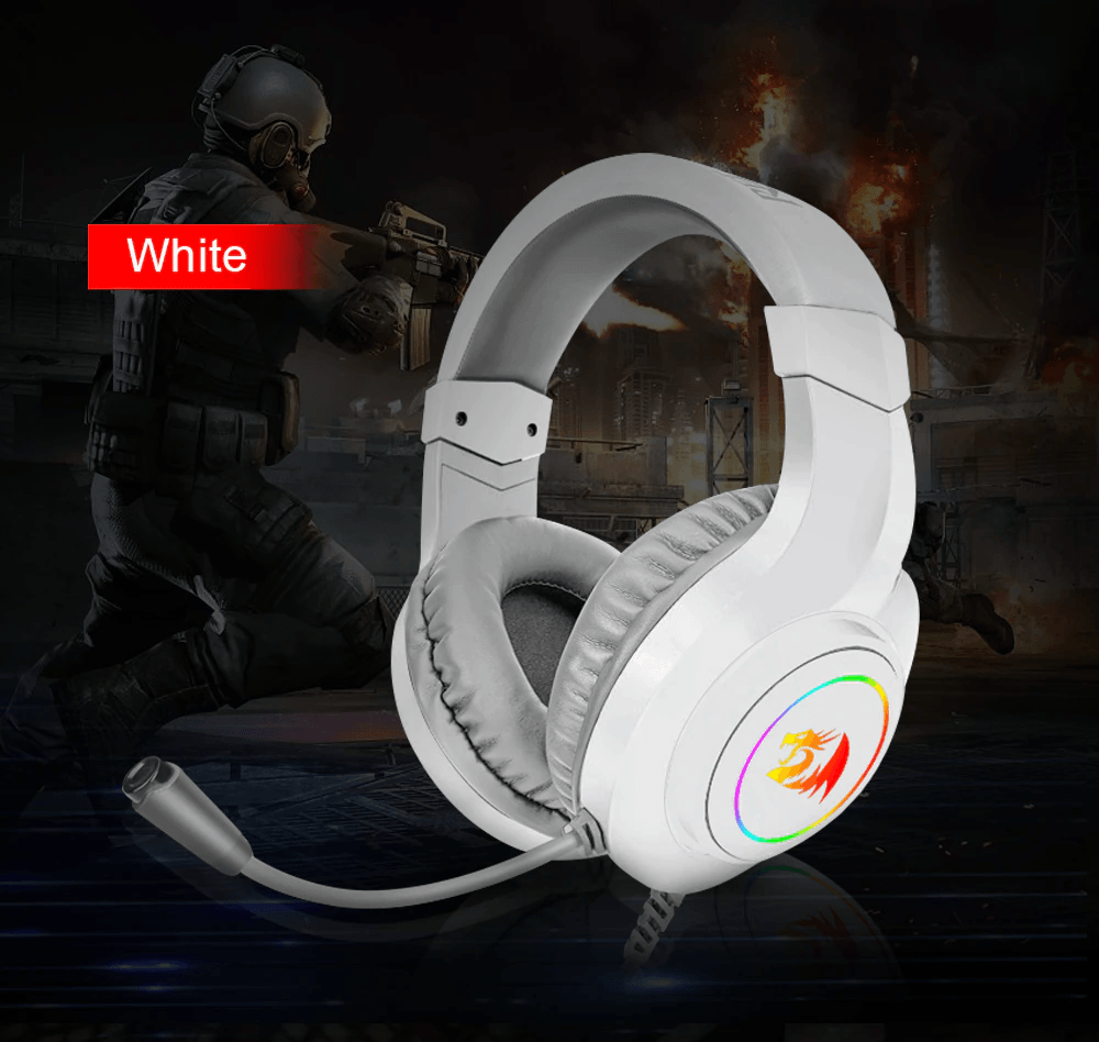 REDRAGON HYLAS GAMING HEADSET (WHITE) (H260-W) - DataBlitz