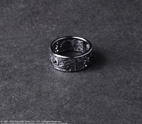 Final Fantasy VII Remake Black Silver Ring - Sephiroth Size 13 - DataBlitz