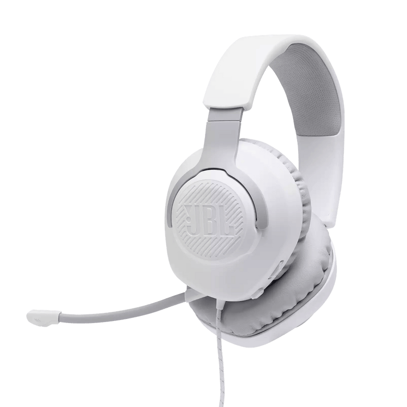 JBL Quantum 100 Wired Over-Ear Gaming Headset With Detachable Mic (White) - DataBlitz