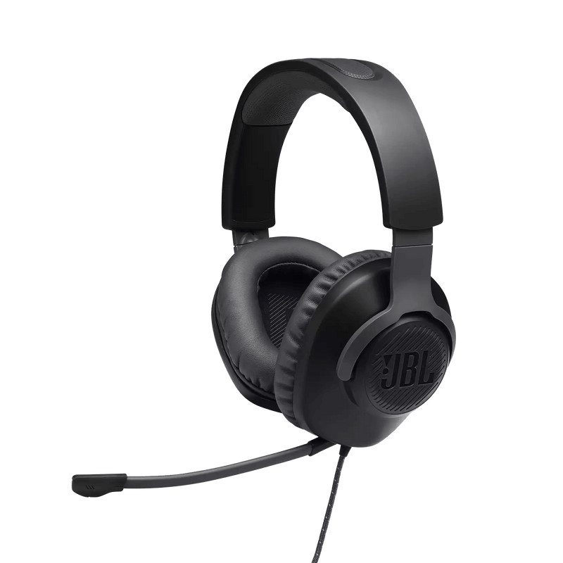 JBL QUANTUM 100 WIRED OVER-EAR GAMING HEADSET WITH DETACHABLE MIC (BLACK) - DataBlitz