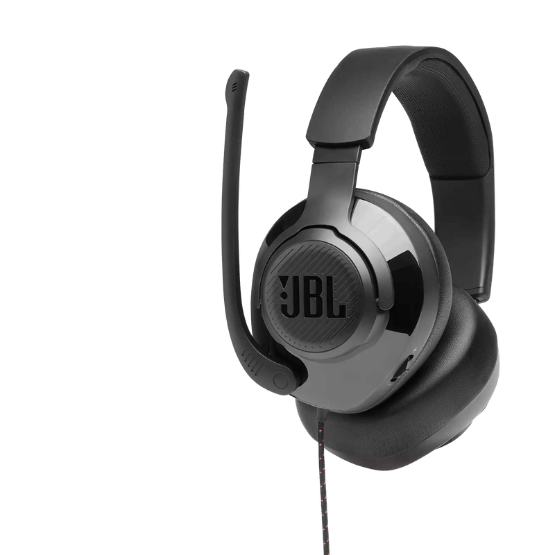 JBL QUANTUM 200 WIRED OVER EAR GAMING HEADSET WITH FLIP-UP MIC & MUTE (BLACK) - DataBlitz