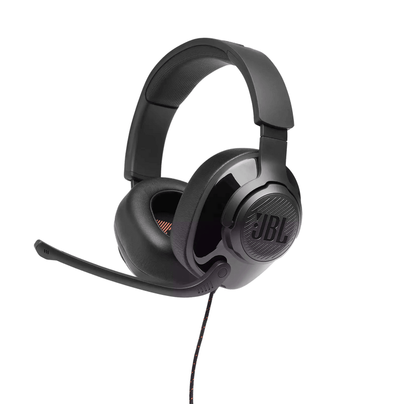 JBL Quantum 300 Hybrid Wired Over-Ear Gaming Headset With Quantum Surround & Flip-Up Mic (Black) - DataBlitz