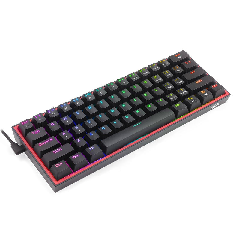 Fizz Rgb REDRAGON FIZZ RGB WIRED MECHANICAL GAMING KEYBOARD (BLACK) (DUST-PROOF ...