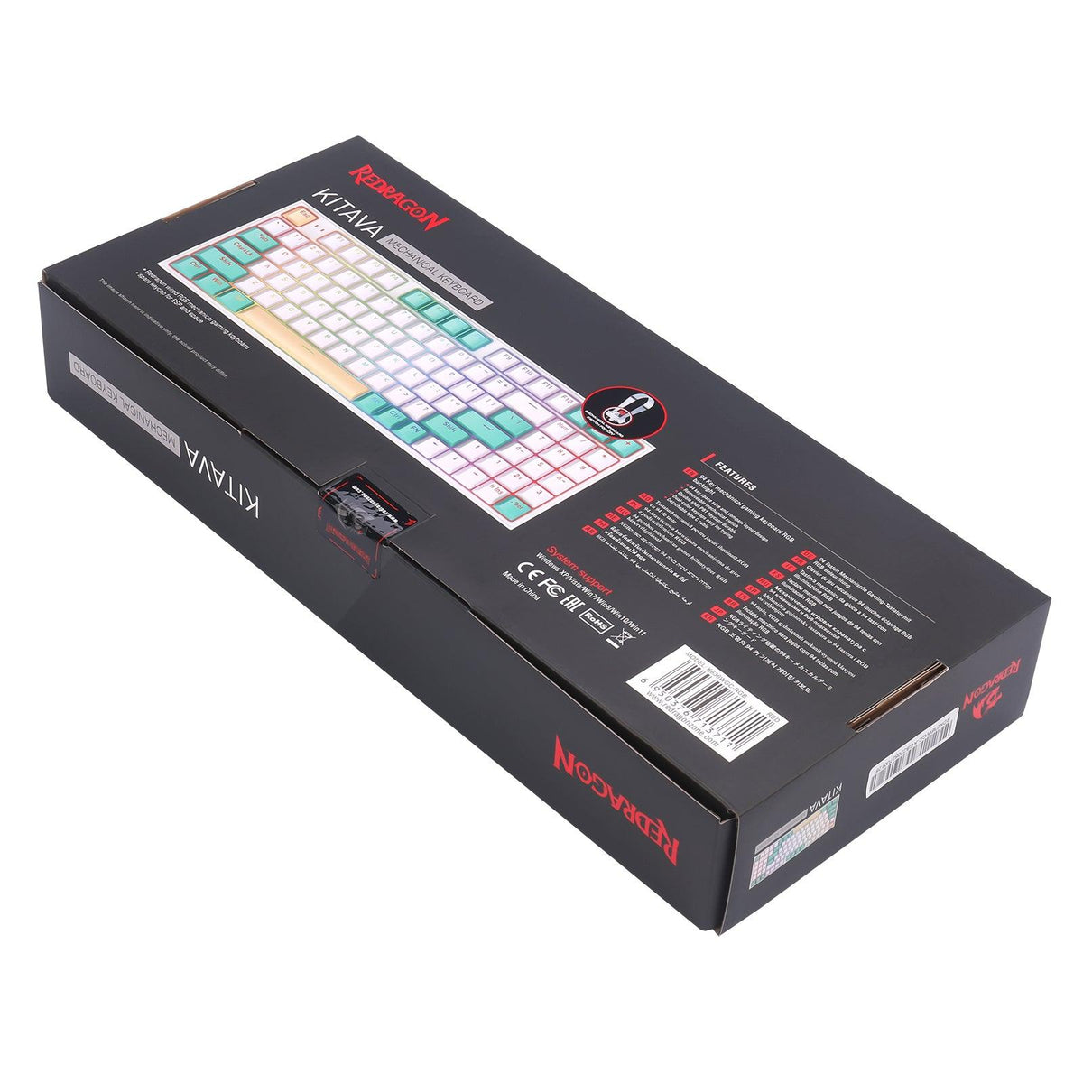 Redragon KITAVA RGB  Wired Mechanical Gaming Keyboard (Dust-Proof Red Switch) (K636WGC-RGB) - DataBlitz