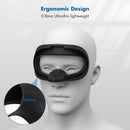 KIWI DESIGN Silicone Face Pad Cover with Lens Protector For Oculus Quest 2 (Black) (KW-Q7-2-EU) - DataBlitz