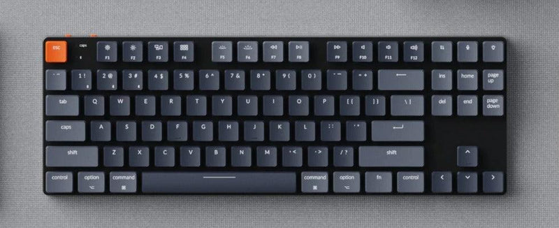 KEYCHRON K1 SE TENKEYLESS RGB BACKLIGHT ALUMINUM OPTICAL HOT-SWAPPABLE WIRELESS MECHANICAL KEYBOARD + PLASTIC CASE (BANANA SWITCH) (K1SEE4) - DataBlitz