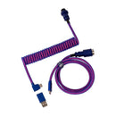 Keychron Premium Coiled Type-C Angled Cable (Purple) (Cab-3) - DataBlitz