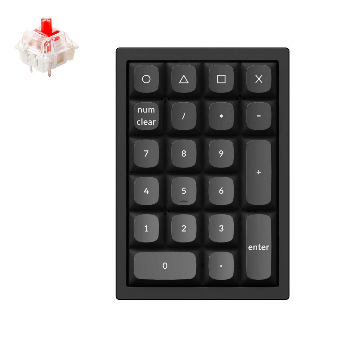 KEYCHRON Q0 QMK Fully Assembled Custom Carbon Black Number Pad (Gateron G Pro Red Switch) (Q0C1) - DataBlitz