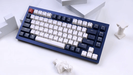 Keychron Q1  QMK Custom Mechanical Fully Assembled Navy Blue Keyboard (Gateron Phantom Red Switch) (Q1j1) - DataBlitz