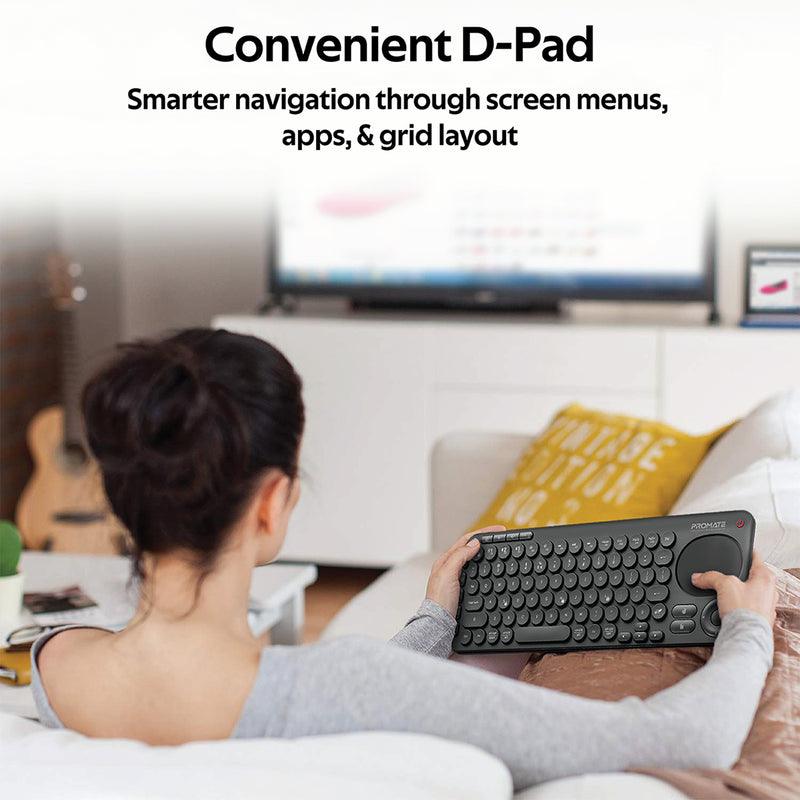 PROMATE Keypad-1 Dual Mode Portable Wireless Multimedia Keyboard With Touchpad (Black) - DataBlitz