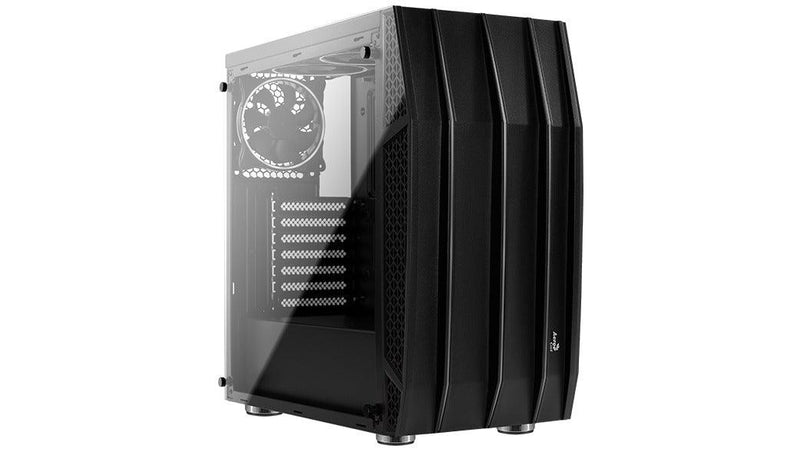 Aerocool Klaw-G-BK-V1 Tempered Glass RGB Mid-Tower Case (Black) - DataBlitz