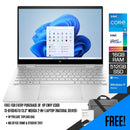 HP Envy X360 13-BF0045TU 13.3”  WUXGA 2-IN-1 Laptop (Natural Silver) + MS Office H&S 2021 + HP Prelude 15.6”  Topload Bag - DataBlitz