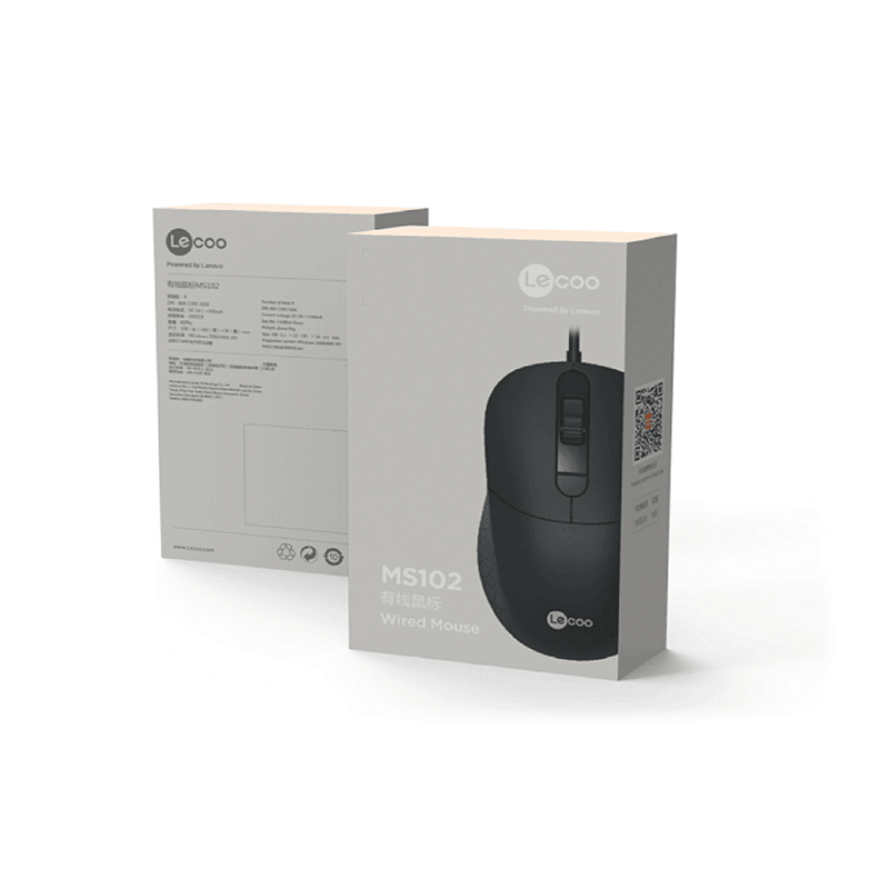 LECOO MS102 WIRED MOUSE (BLACK) - DataBlitz