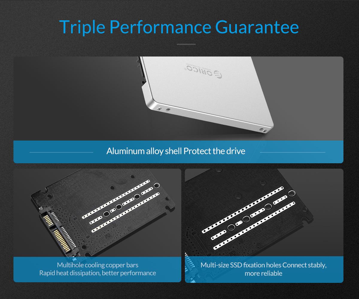 ORICO M.2 NGFF SSD To SATA SSD Adapter (Silver) (M2TS) - DataBlitz