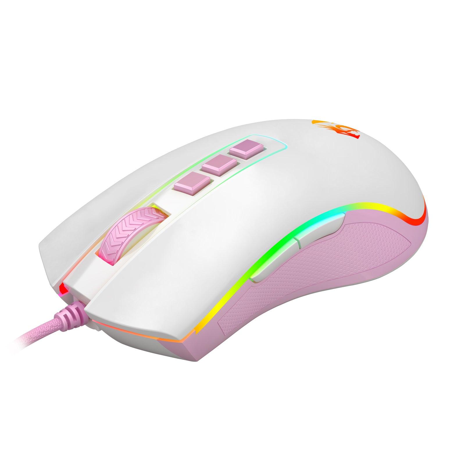 Redragon Cobra Gaming Mouse (White/Pink) (M711WP) - DataBlitz