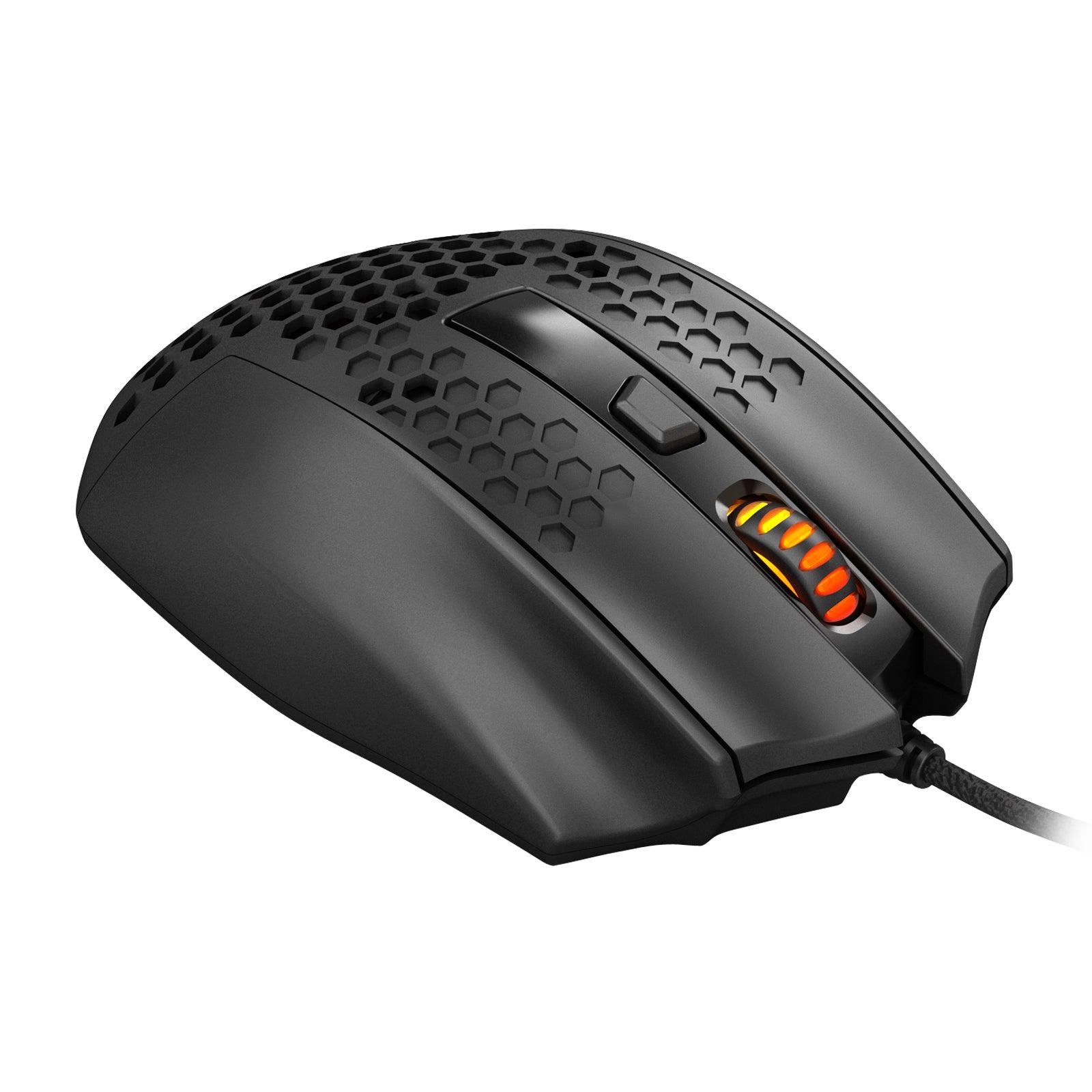 Redragon Bomber Lightweight Honeycomb Gaming Mouse (Black) (M722) - DataBlitz