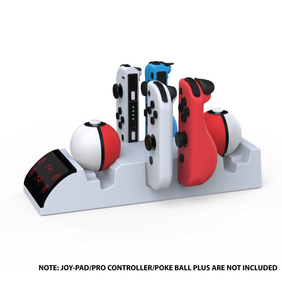 DOBE NSW MULTI-FUNCTION CHARGING DOCK FOR N-S JOY-PAD/PRO CONTROLLER/POKE BALL PLUS (WHITE) (TNS-19035) - DataBlitz