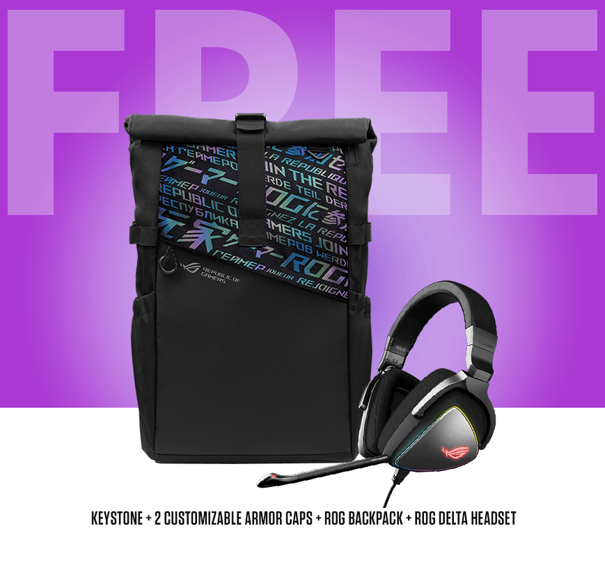ASUS ROG STRIX SCAR 17 G733QR-HG021TS GAMING LAPTOP | 17.3 " FHD | 16GB DDR4 | 1TB SSD | RTX 3070 | WIN10 + 2 CUSTOMIZABLE ARMOR CAPS + ROG BACKPACK + ROG DELTA HEADSET - DataBlitz