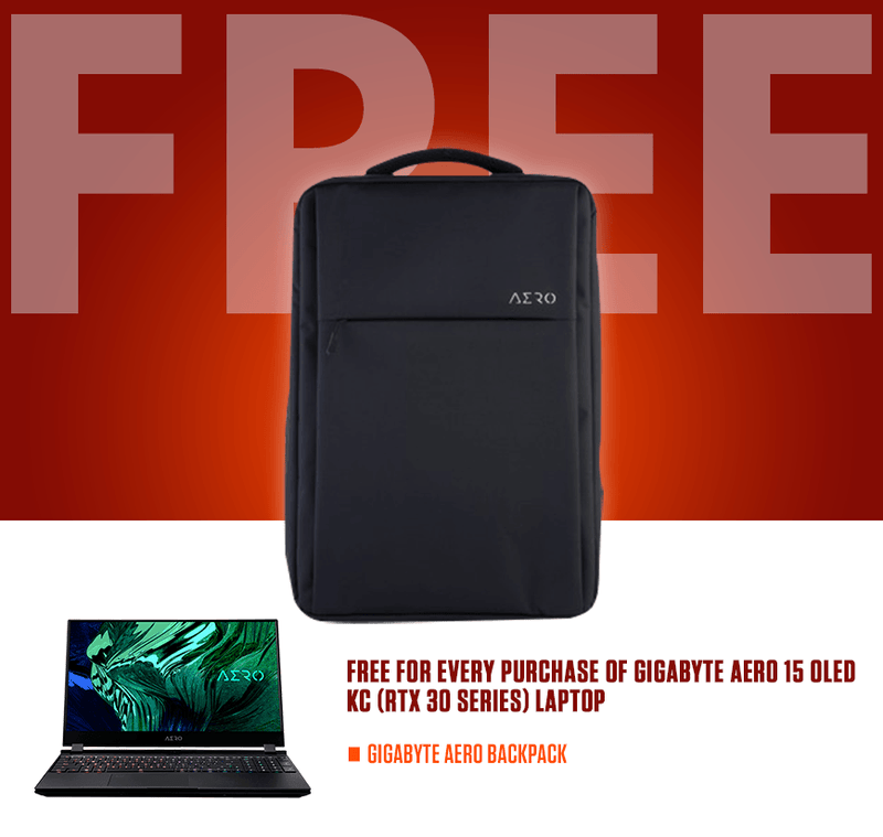 GIGABYTE AERO 15 OLED KC  LAPTOP | 15.6" FHD | i7-10870H |16GB DDR4 | 512GB SSD | RTX 3060 | WIN10 + GIGABYTE AERO BACKPACK - DataBlitz