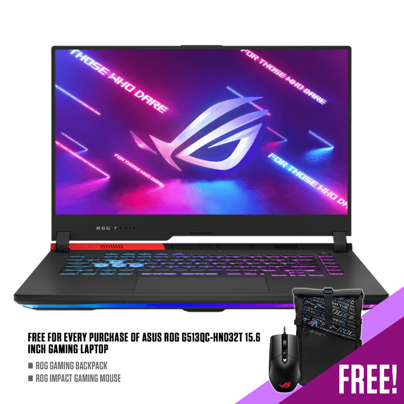 ASUS ROG G513QC-HN032T GAMING LAPTOP | 15.6" FHD | RYZEN™ 7 5800 | 8GB DDR4 | 1TB SSD | RTX 3050 | WIN10 - DataBlitz