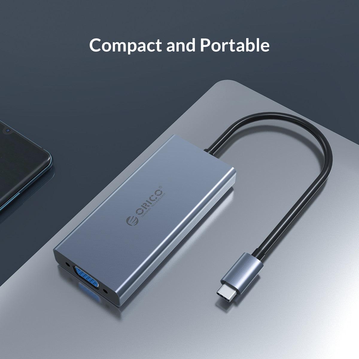 ORICO USB-C 5-In-1 Multifunctional Adapter (Grey) (MC-U501P) - DataBlitz