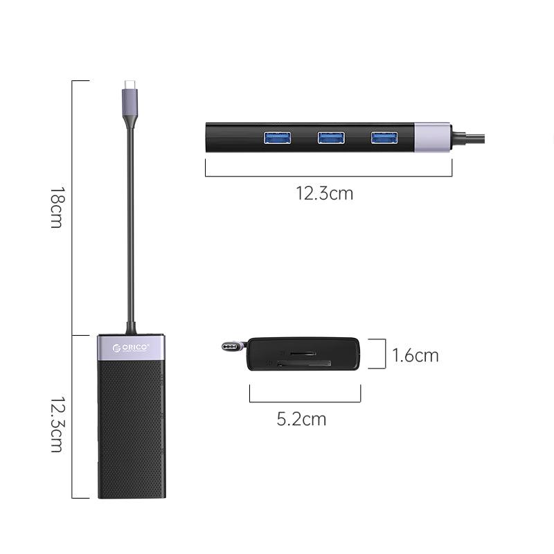Orico MDK-6P Docking Station USB-C Hub Multiporta - Adattatore Con HDMI, USB, SD, Per Laptop E Tablet