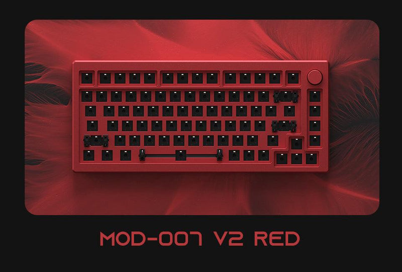 AKKO MOD007 V2 RGB HOT-SWAPPABLE MECHANICAL KEYBOARD DIY KIT WITH GASKET MOUNT STRUCTURE (RED) - DataBlitz