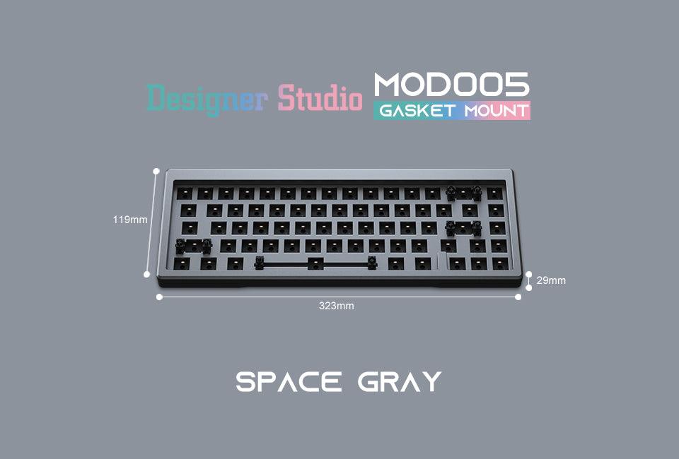 AKKO MOD005 RGB MECHANICAL KEYBOARD HOT-SWAPPABLE DIY KIT GASKET MOUNT WITH 67-KEY LAYOUT (GRAY) - DataBlitz