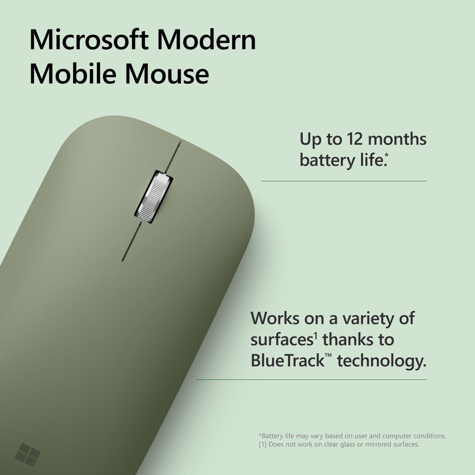Microsoft Modern Bluetooth Mobile Mouse (Forest) (KTF-00093)
