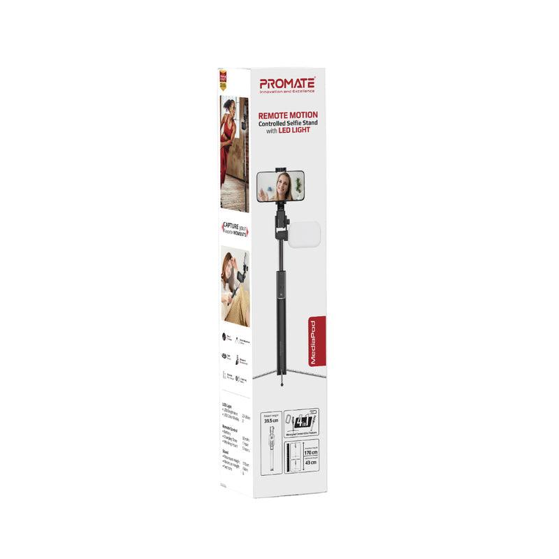 Promate Mediapod Remote Motion Controlled Selfie Stand With LED Light - DataBlitz
