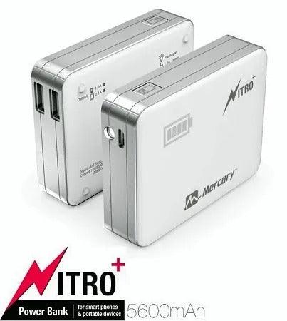 Mercury Power Bank 5600MAH Nitro Plus (Nitro+M201 White) - DataBlitz