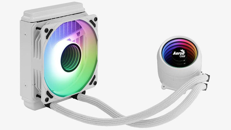 Aerocool Mirage L120 WH 1200MM ARGB Liquid CPU Cooler (White) - DataBlitz