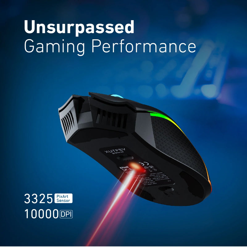 VERTUX MUSTANG GAMECHARGED WIRELESS RGB GAMING MOUSE WITH WIRELESS RGB CHARGING DOCK - DataBlitz