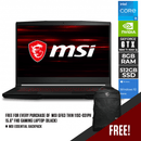 MSI GF63 THIN 11SC-031PH  GAMING LAPTOP (BLACK) | 15.6" FHD | i5-11400H+HM570 | 8GB DDR4 | 512 SSD | GTX 1650 | WIN10 + MSI ESSENTIAL BACKPACK (BLACK) - DataBlitz