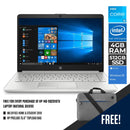 HP 14S-DQ2616TU LAPTOP (NATURAL SILVER) |14”HD | i3-1115G4 | 8GB DDR4 | 512GB SSD | INTEL UHD |  WIN11 + MS OFFICE HOME & STUDENT | HP PRELUDE 15.6” TOPLOAD BAG - DataBlitz