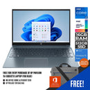 HP PAVILION 15-EG0512TX LAPTOP (FOG BLUE) | 15.6” FHD | i7-1165G7 | 16GB DDR4 | 512GB SSD | IRIS XE | WIN10 + MS OFFICE HOME & STUDENT HP PRELUDE TOPLOAD BAG - DataBlitz
