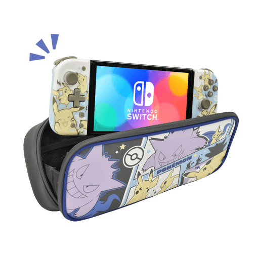 NSW HORI Cargo Pouch Compact Pikachu & Gengar With Mimikyu Nintendo Switch / Nintendo Switch OLED Model (NSW-412A) - DataBlitz
