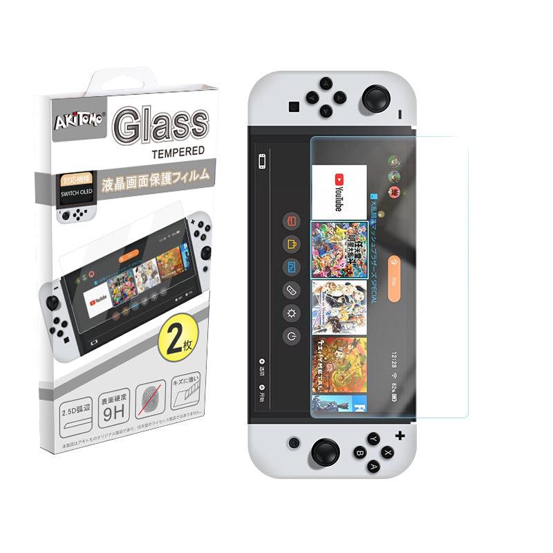 AKITOMO NSW TEMPERED GLASS SCREEN PROTECTOR FOR NITENDO SWITCH OLED MODEL (2PACK) (AKSW-172) - DataBlitz
