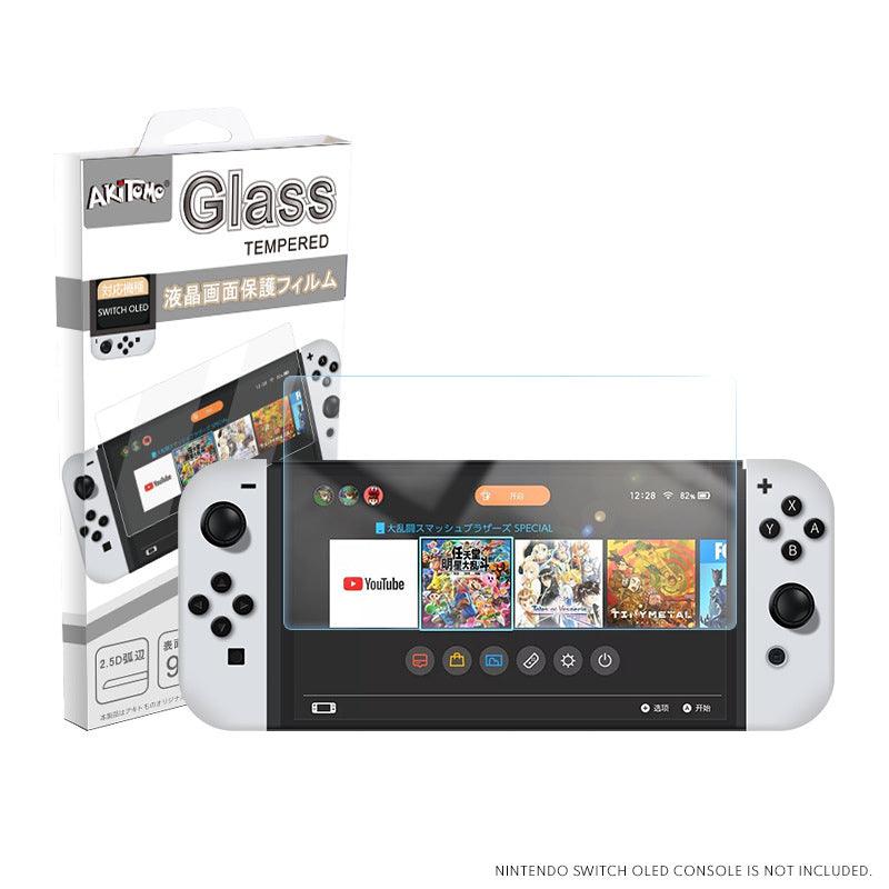 AKITOMO NSW TEMPERED GLASS SCREEN PROTECTOR FOR NITENDO SWITCH OLED MODEL (2PACK) (AKSW-172) - DataBlitz