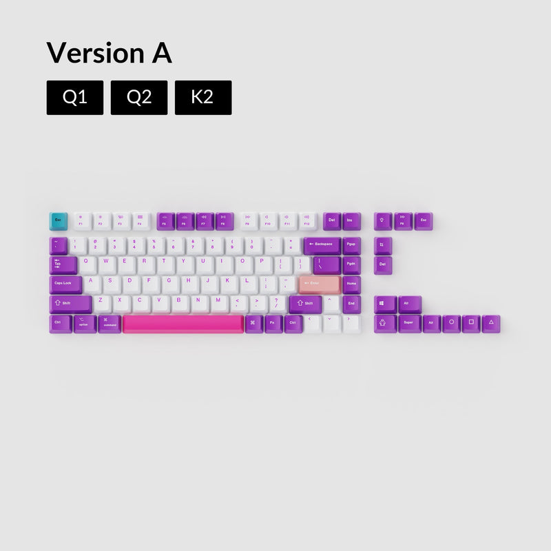 Keychron OEM Dye-Sub PBT Keycap Set Version A - Unicorn (JM-76)
